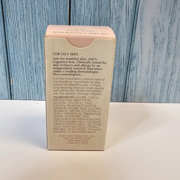 Mary Kay - Oil-Free Foundation Light Beige #3858 -‎ NIB Old Stock - Picture 6 of 7